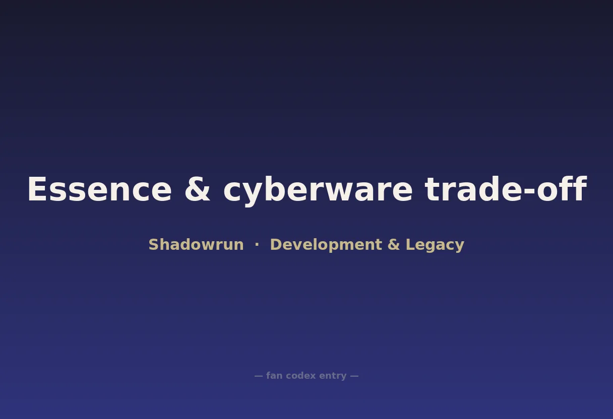Essence & cyberware trade-off