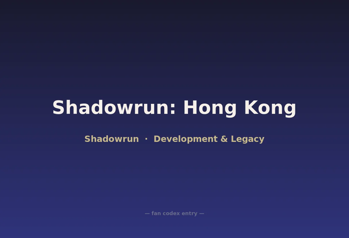 Shadowrun: Hong Kong