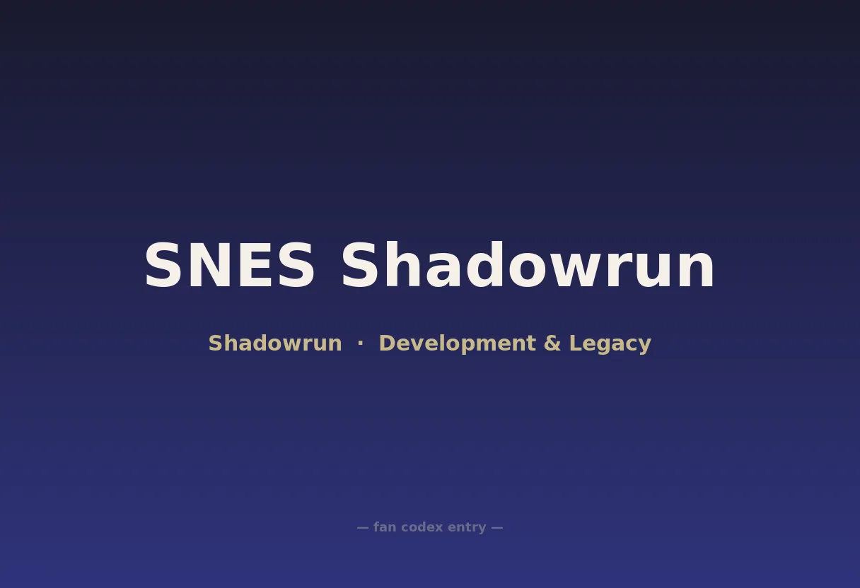 SNES Shadowrun